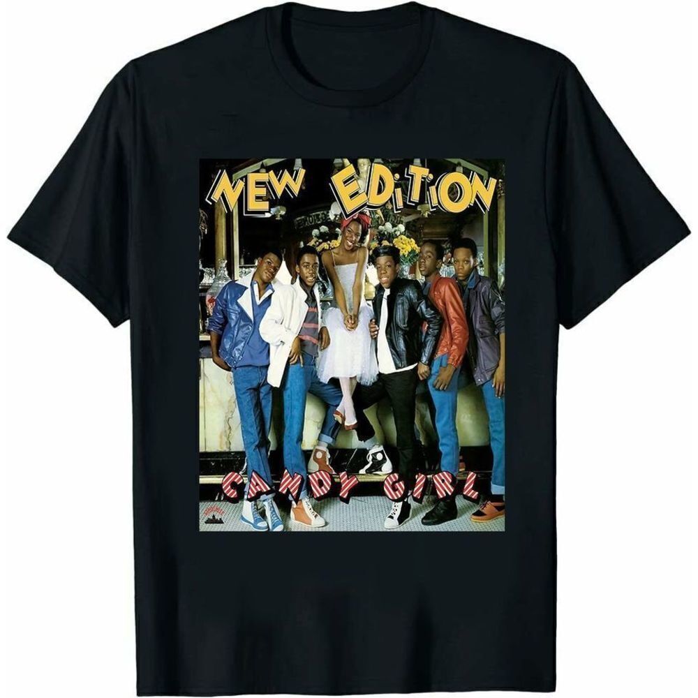New Edition Retro Candy Girl Album Cover Graphic Tee 80s Fan T-Shirt